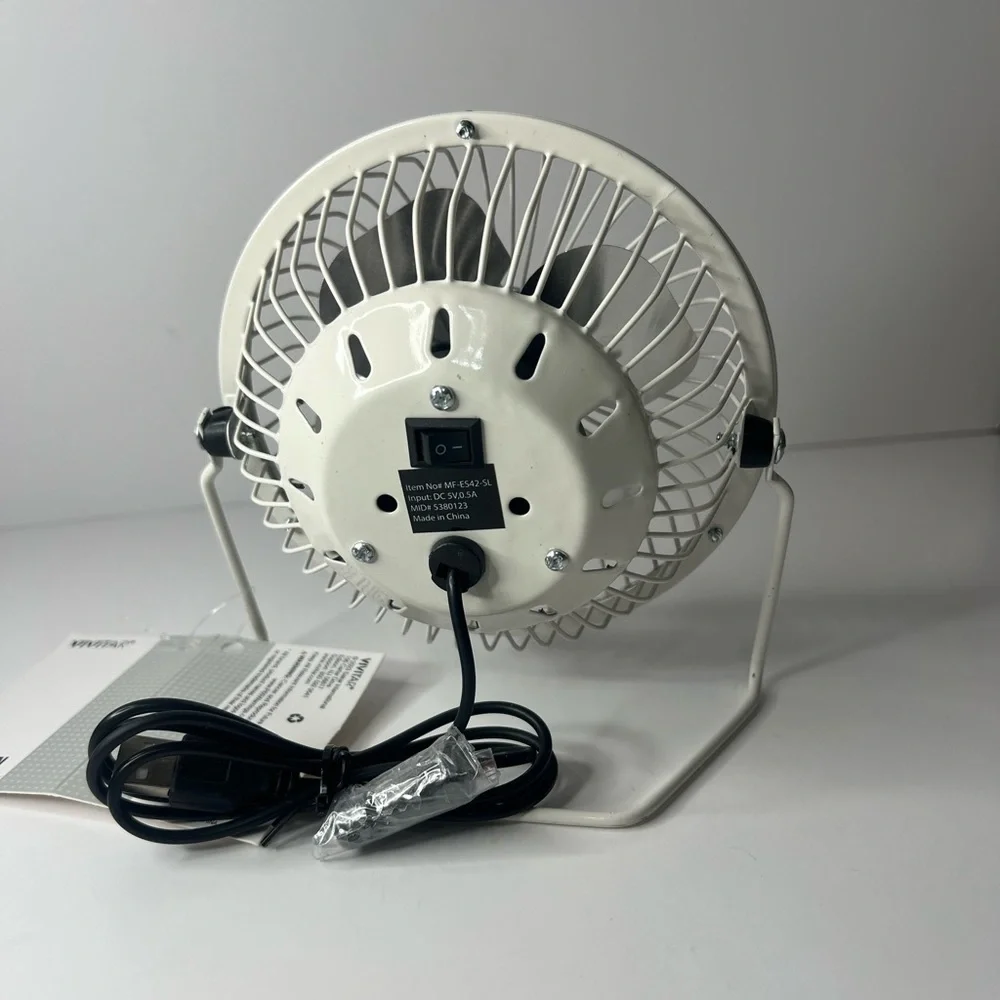 Target Bullseye Off-White USB Desk Fan